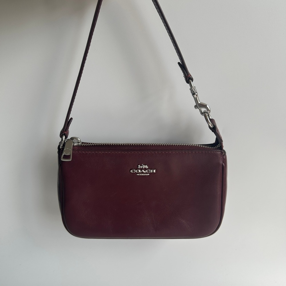 Coach Nolita 19 Burgundy Smooth Leather Shoulder Bag CCK95